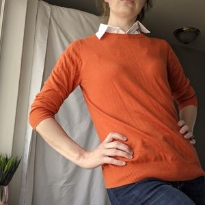 Pumpkin Orange Cashmere Blend Sweater